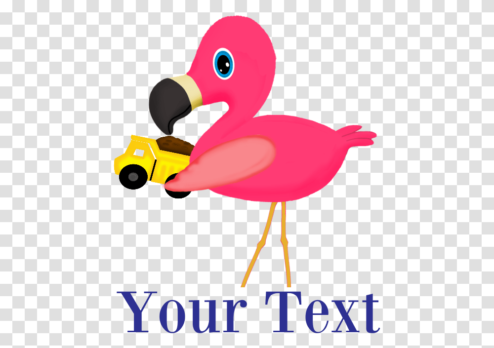 Personalizable Flamingo Dump Truck Neck Tie Flamingo Easter, Animal, Bird, Toy, Dodo Transparent Png