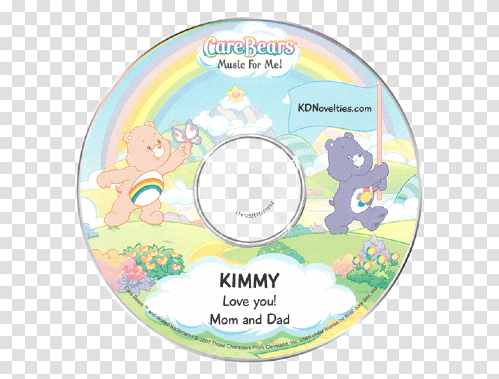 Personalize Care Bears Music For Me Care Bears, Disk, Dvd Transparent Png