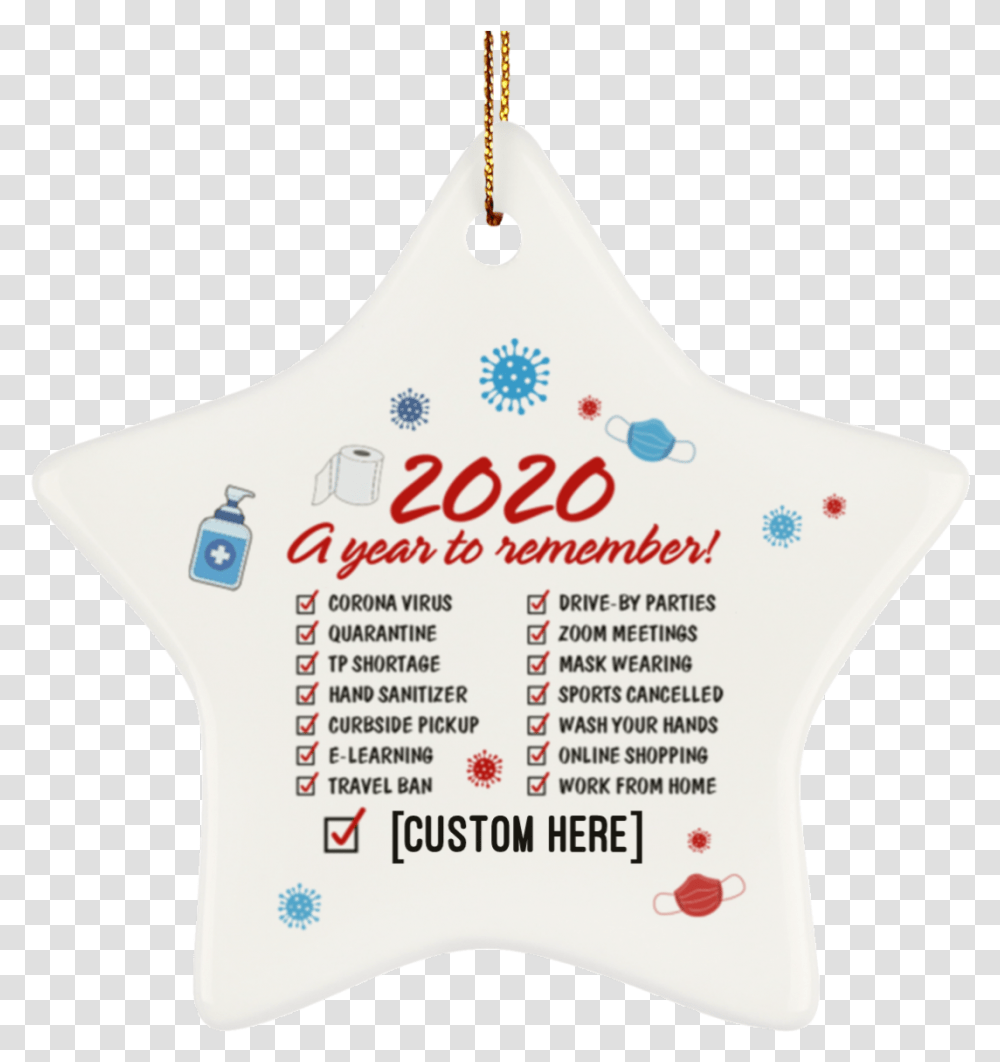 Personalized 2020 A Year To Remember Swing Tag, Text, T-Shirt, Clothing, Apparel Transparent Png