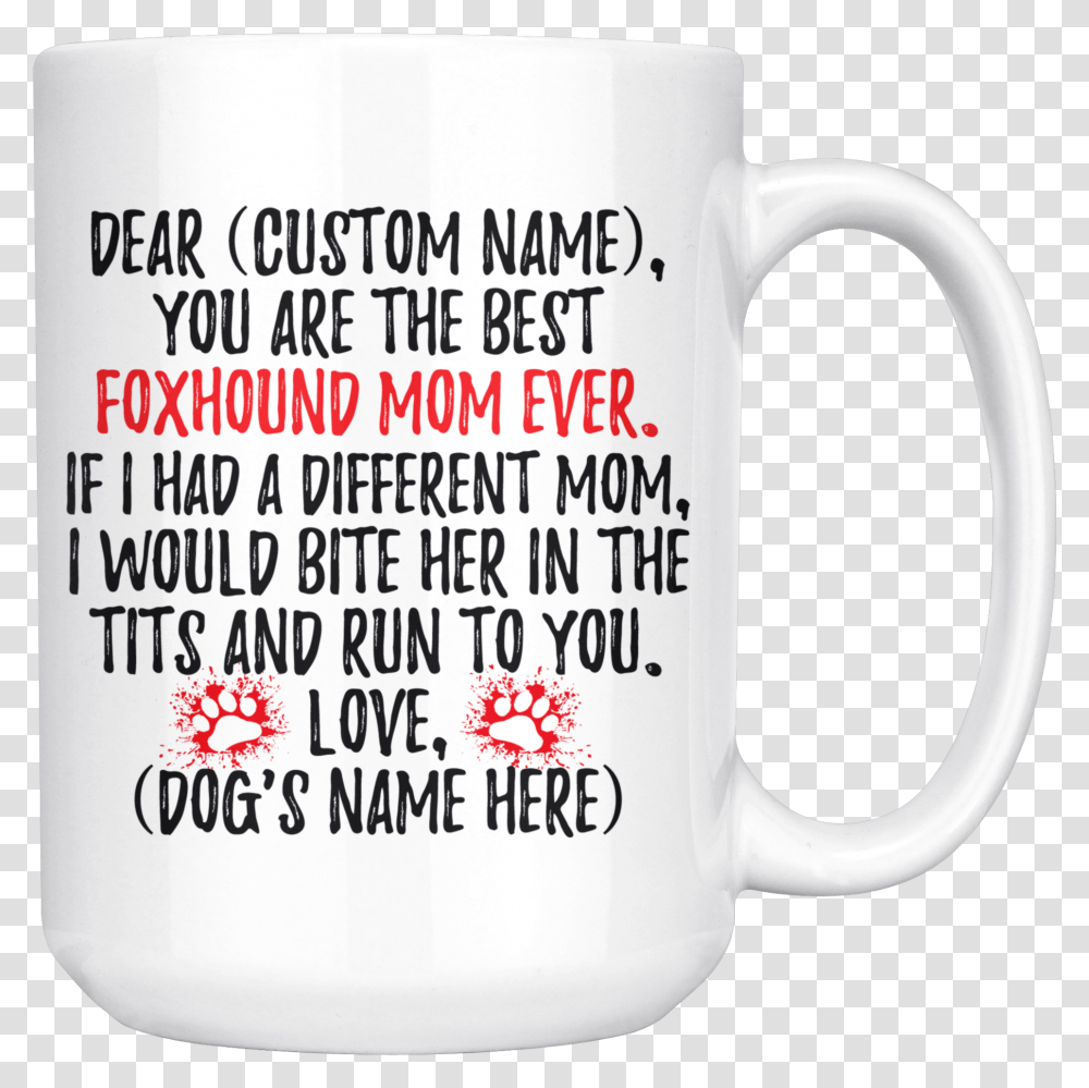 Personalized Best Foxhound Mom Coffee Mug Dog, Coffee Cup Transparent Png