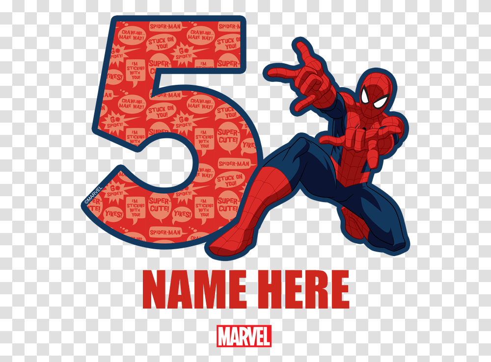 Personalized Birth Kids Baseball Jersey Spiderman 5, Number, Symbol, Text, Poster Transparent Png