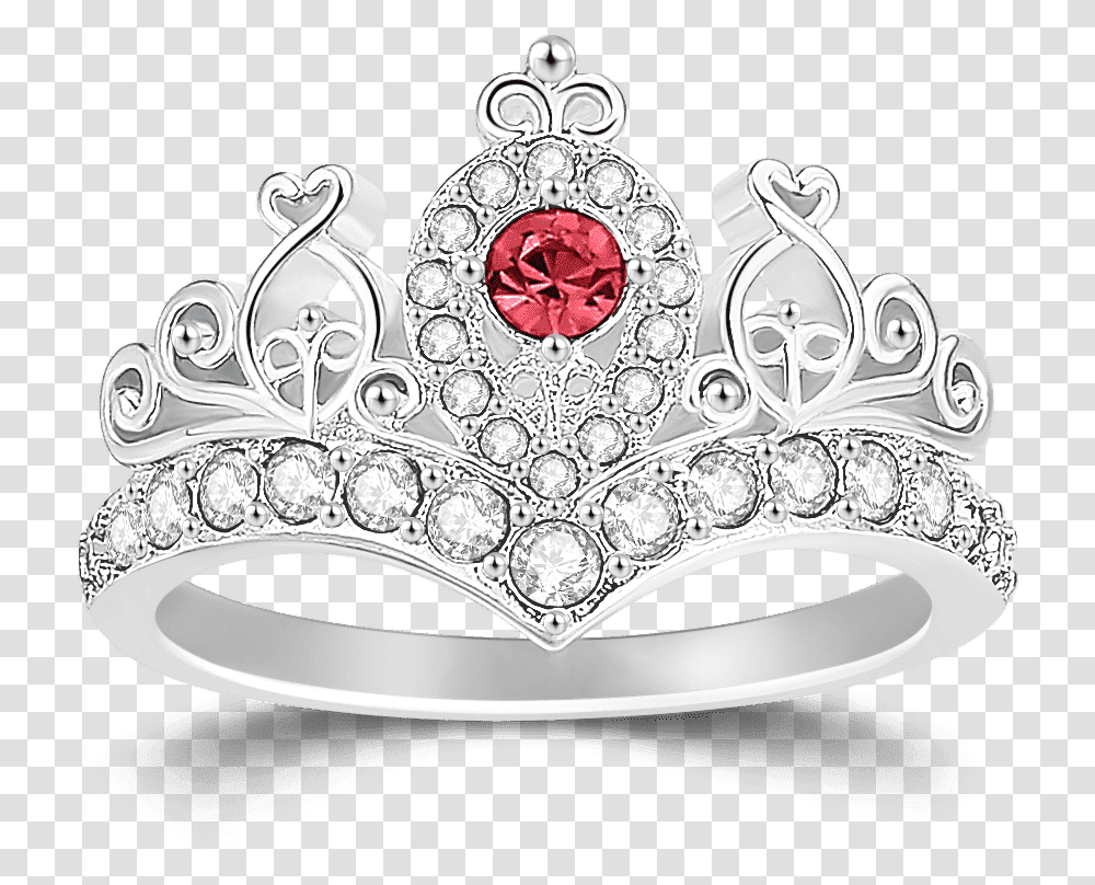 Personalized Birthstone Crown Princess Ring Silver Tiara, Accessories, Accessory, Jewelry, Locket Transparent Png