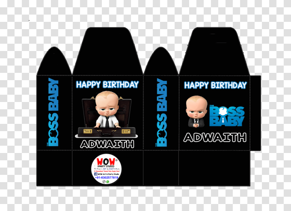 Personalized Boss Baby Birthday Candy Choclate Boxes 10 Pcs Action Figure, Label, Text, Sticker, Word Transparent Png