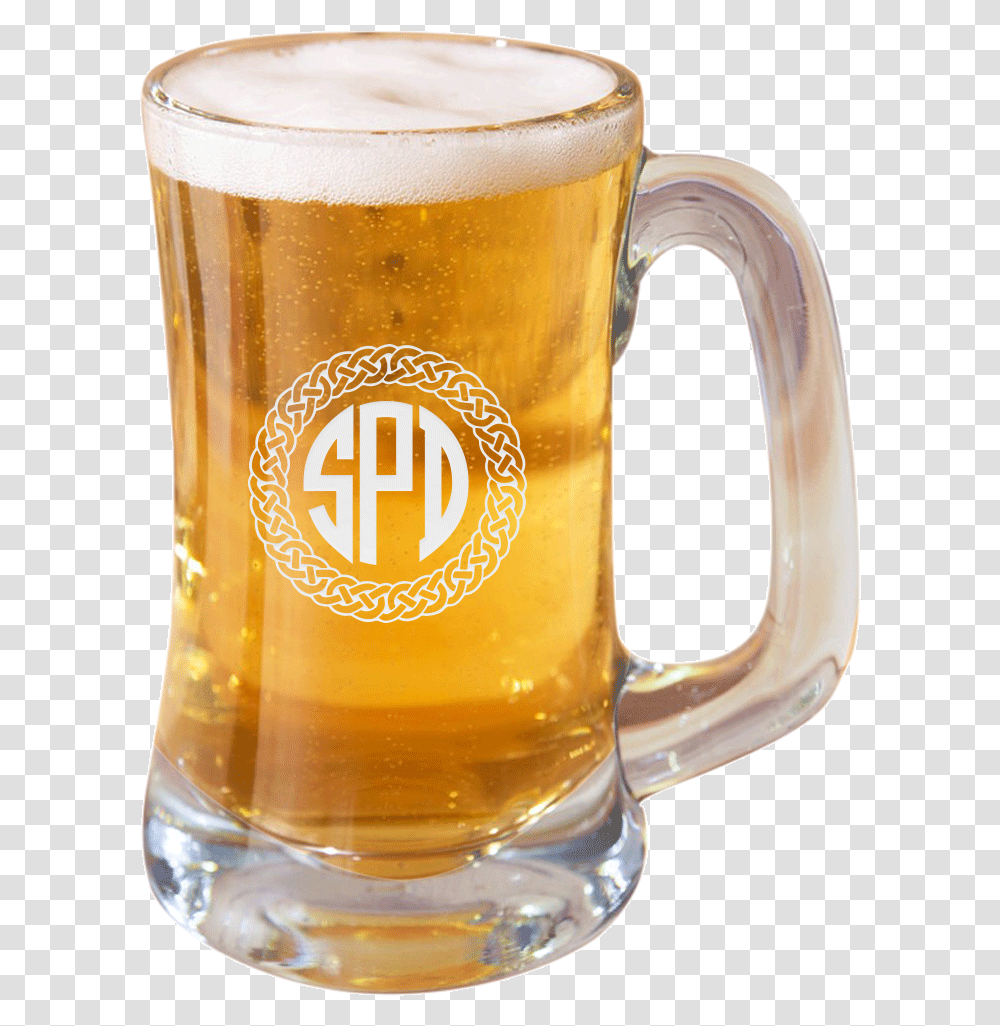 Personalized Celtic Circle Three Letter Monogram Beer Mug Serveware, Glass, Beer Glass, Alcohol, Beverage Transparent Png
