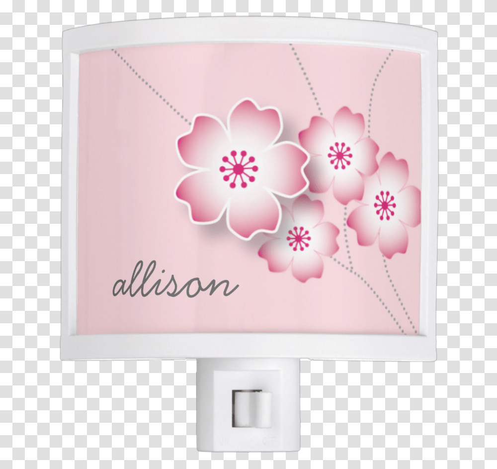 Personalized Cherry Blossom Nite Light Floral Design, Envelope, Mail, Greeting Card Transparent Png