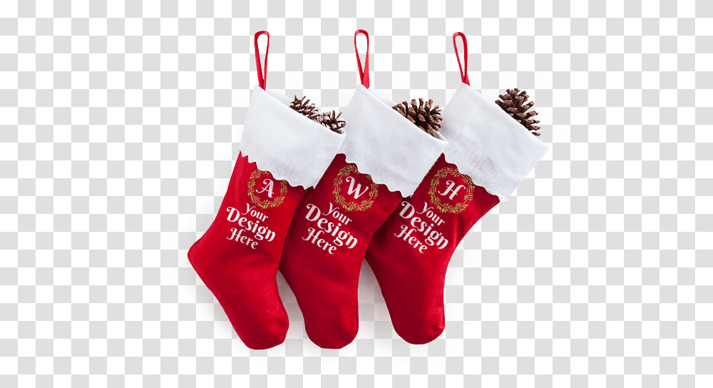 Personalized Christmas Stockings Spreadshirt, Gift, Sock, Shoe, Footwear Transparent Png