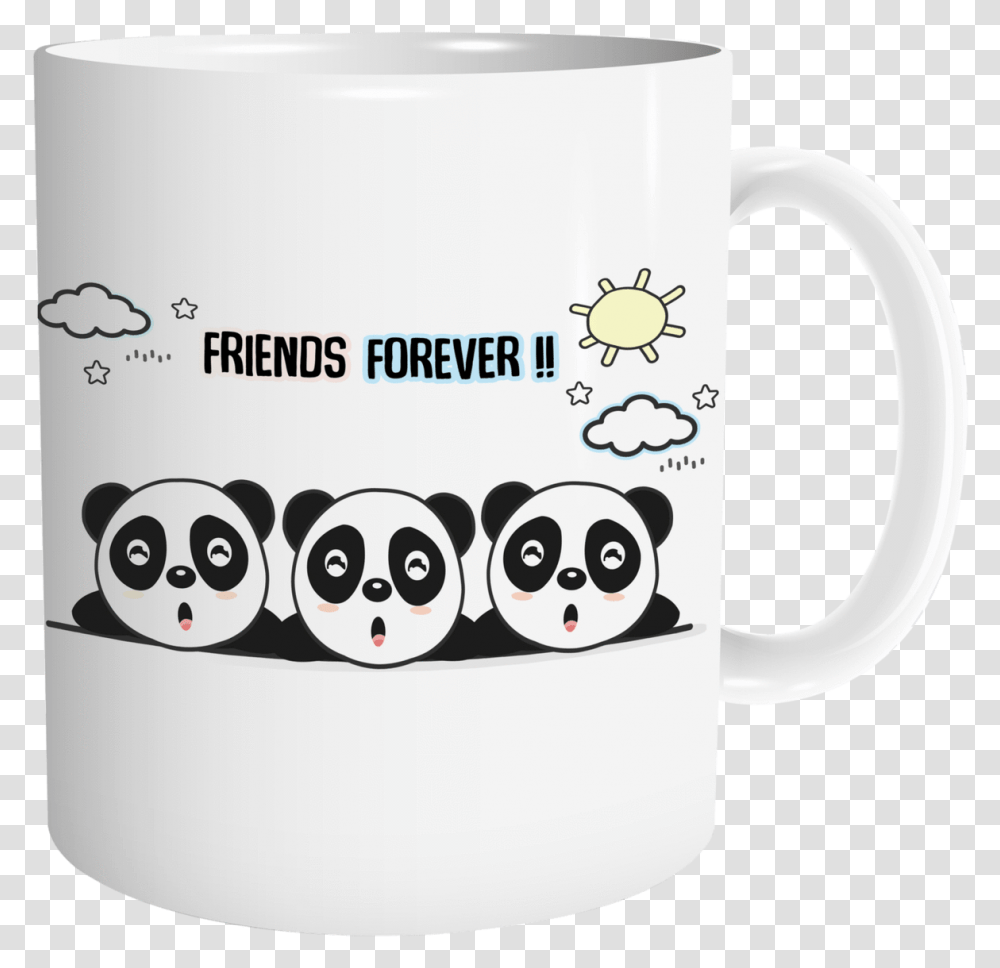 Personalized Friends Forever Coffee Mug Mug, Coffee Cup, Giant Panda, Bear, Wildlife Transparent Png