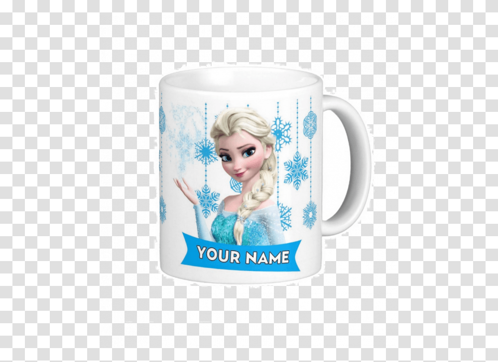 Personalized Frozen Elsa Plastic Kids Mug 11oz Elsa, Coffee Cup, Human, Toy, Doll Transparent Png