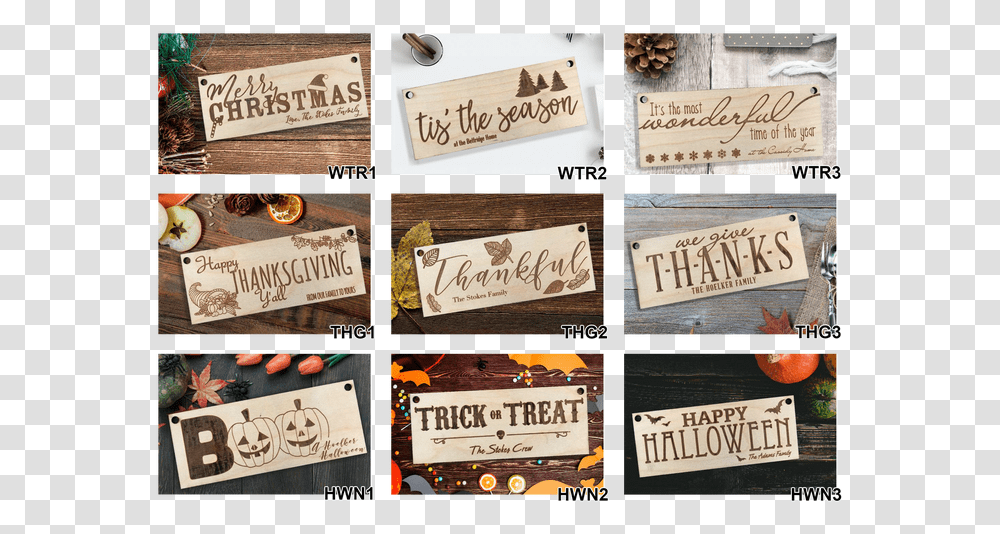 Personalized Holiday Engraved Wood Signs Calligraphy, Text, Poster, Advertisement, Collage Transparent Png