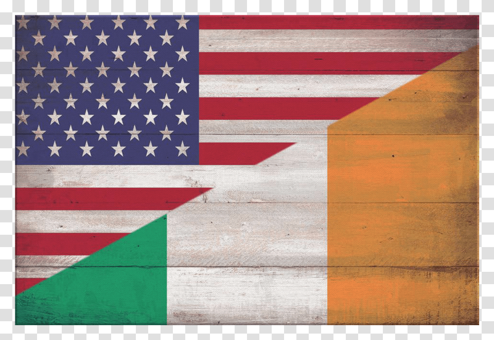 Personalized Irish American Flag Amp Family Name Premium Us Flag Transparent Png