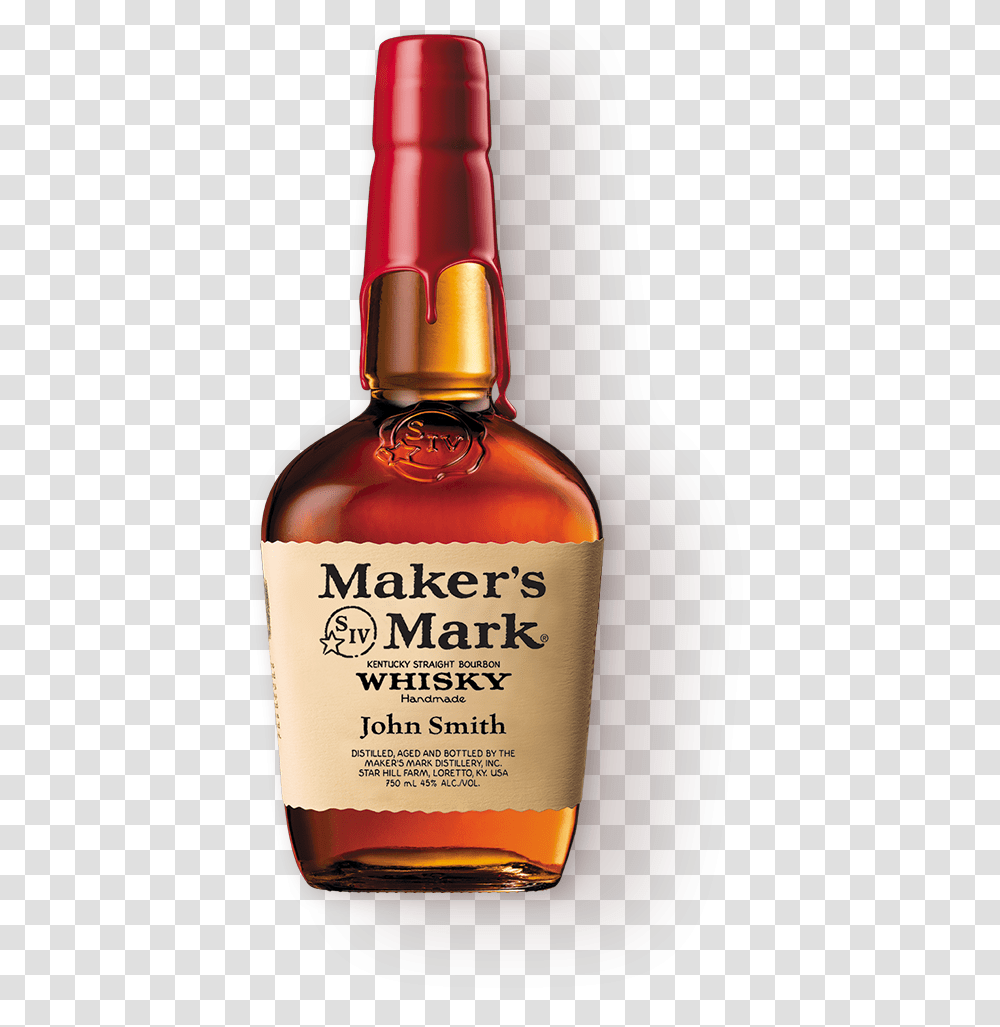 Personalized Maker's Mark Bottle, Liquor, Alcohol, Beverage, Drink Transparent Png