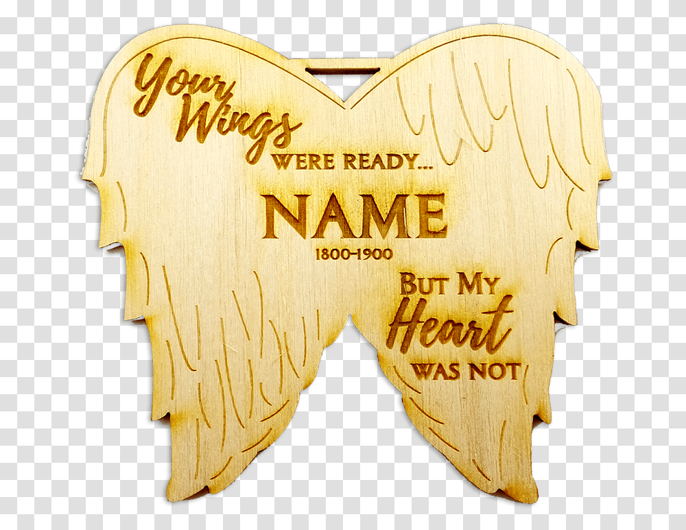 Personalized Memorial Ornaments Angel Wing Memorial Emblem, Label, Text, Logo, Symbol Transparent Png