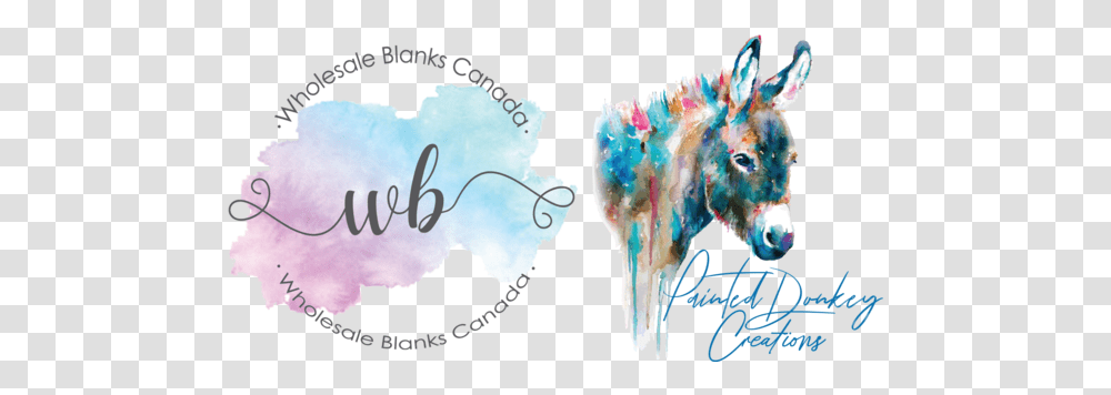 Personalized Or Blank Watercolor Donkey Painting, Text, Graphics, Art, Nature Transparent Png