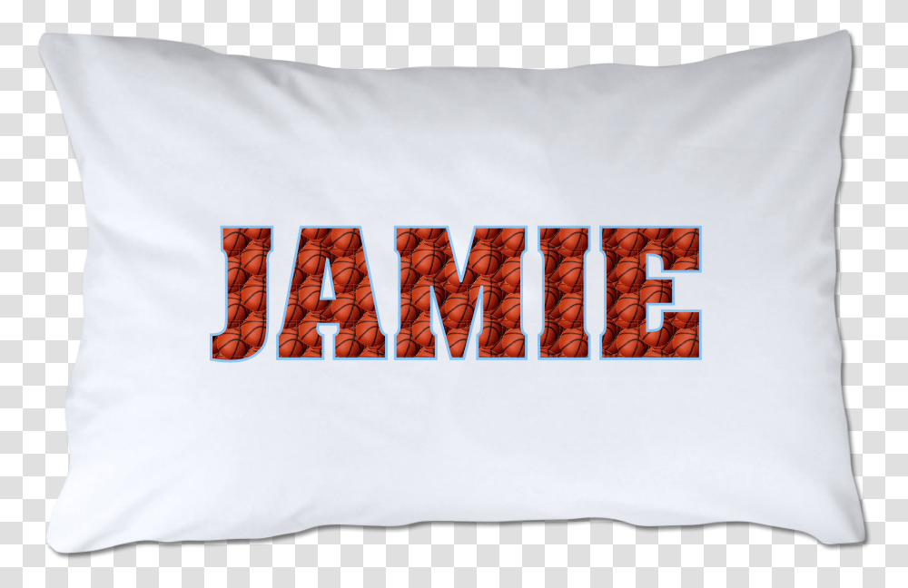 Personalized Patterned Letters Basketball Pillowcase Throw Pillow, Cushion Transparent Png