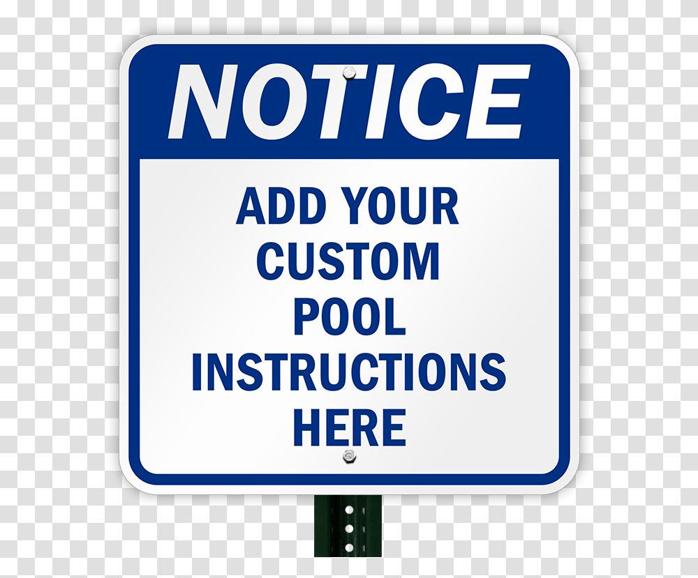 Personalized Pool Instructions Notice Sign Sign, Road Sign, Label Transparent Png