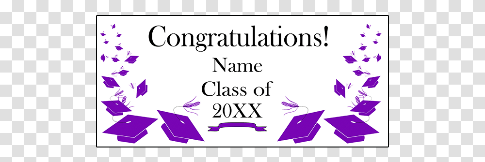 Personalized Purple Mortarboard Banner Party Supplies Personalized Graduation Banner, Outdoors, Book, Alphabet Transparent Png