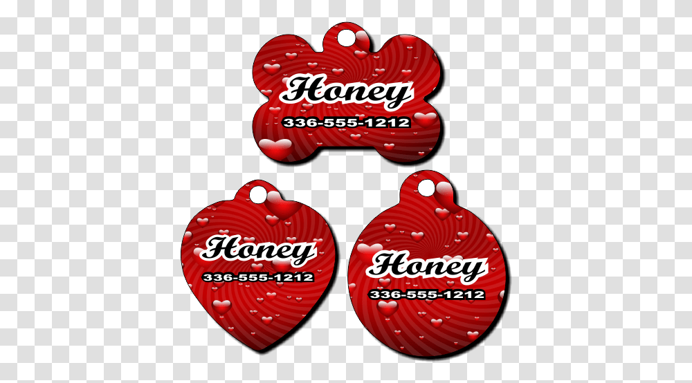 Personalized Red Hearts Background Pet Tag For Dogs And Cats Free Shipping Pt335 Day, Coke, Beverage, Coca, Drink Transparent Png