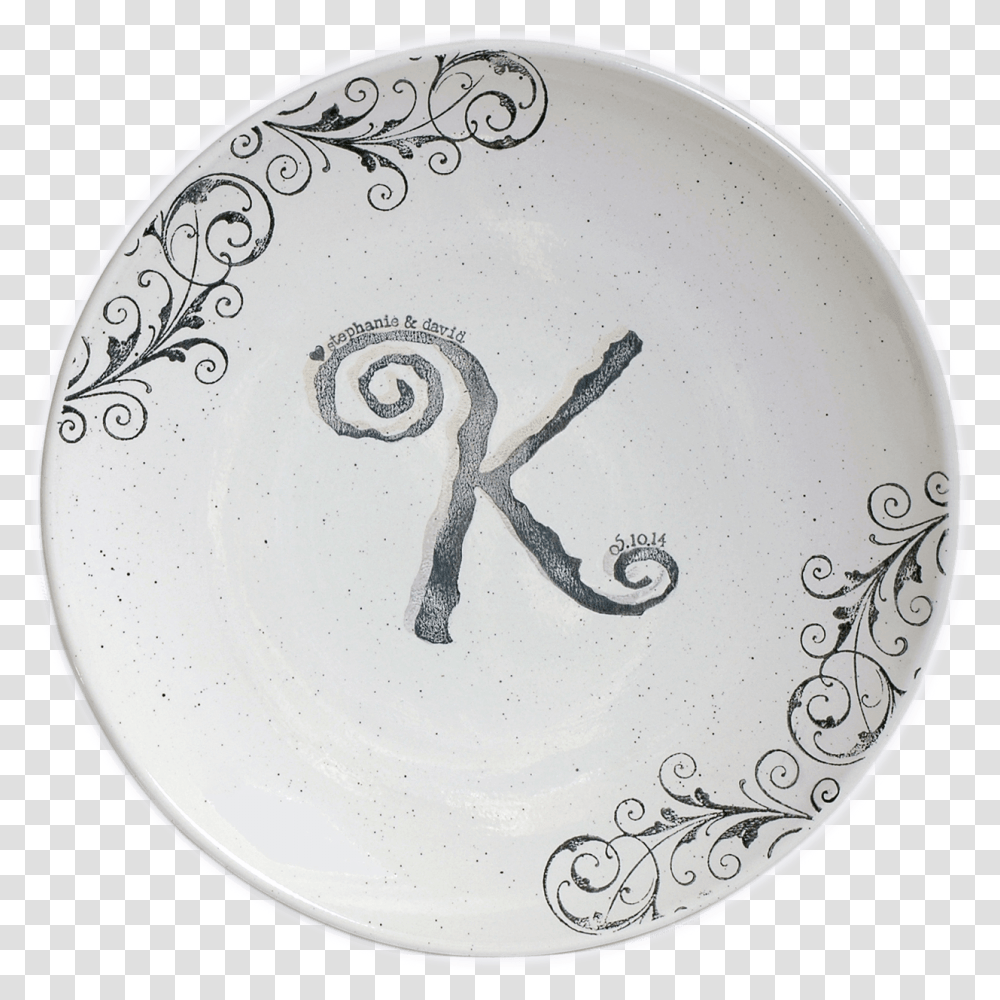 Personalized Scrollwork Wedding Guest Book Platter Circle, Text, Alphabet, Symbol, Ampersand Transparent Png
