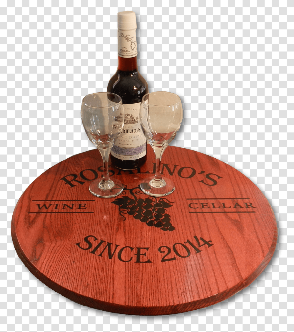 Personalized Wine Cellar Wine Barrel Head Lazy Susan Champagne, Alcohol, Beverage, Drink, Glass Transparent Png