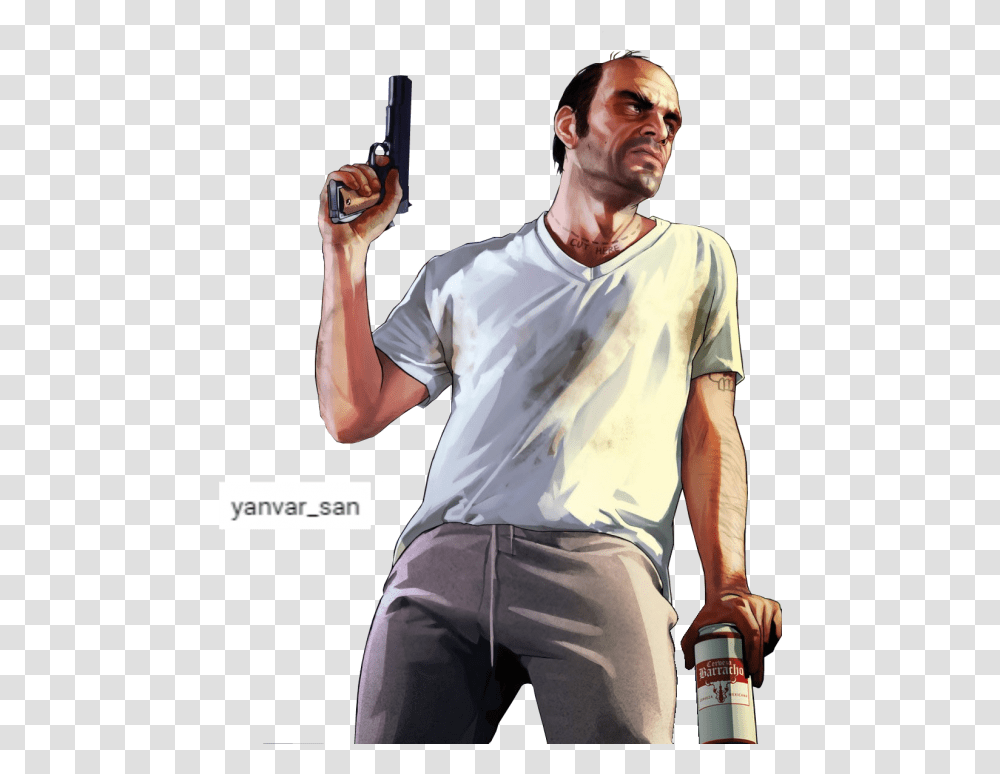 Personazhi Gta 5, Weapon, Gun, Sleeve Transparent Png