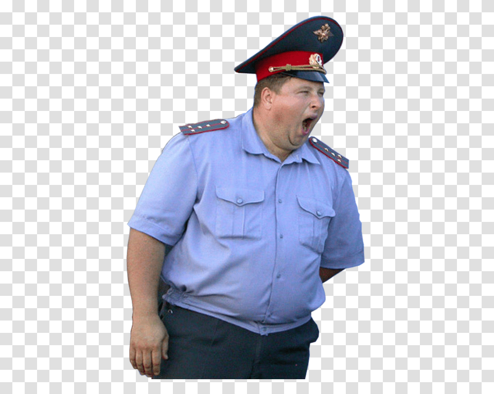 Personfat Russian Policeman Fat Policeman, Military, Military Uniform, Officer, Guard Transparent Png