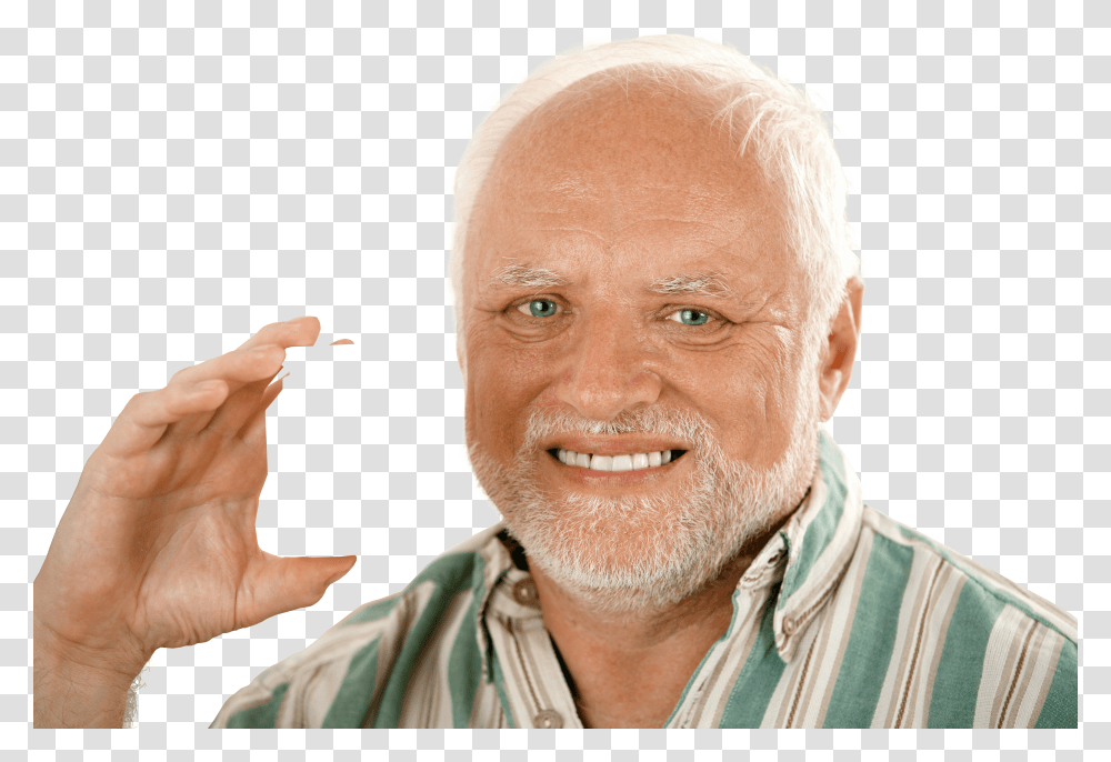 Personharold With Pill Bottle And Odd Expression Hide The Pain Harold Meme, Human, Face, Senior Citizen, Skin Transparent Png