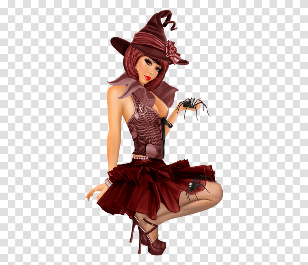 Personnage Femme Halloween Vi Nina Tubes, Female, Dress, Skirt Transparent Png