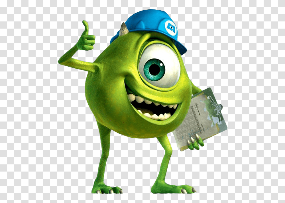 Personnages Disney Mike Wazowski Work Hat, Toy, Green, Animal, Frog Transparent Png