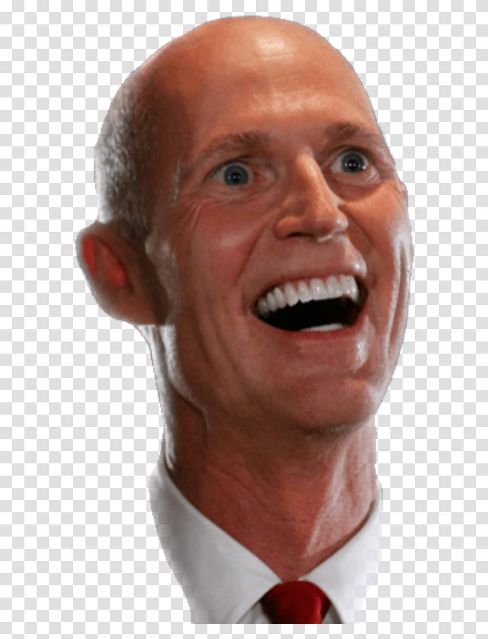 Personrick Scottquots Happy Pencil Face As Seen On Lastweektonight Florida Gov Rick Scott, Head, Tie, Smile, Laughing Transparent Png