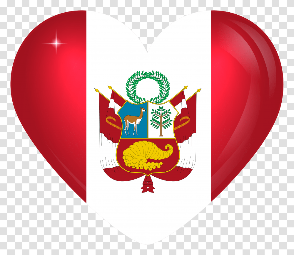 Peru Large Heart, Logo, Trademark, Balloon Transparent Png