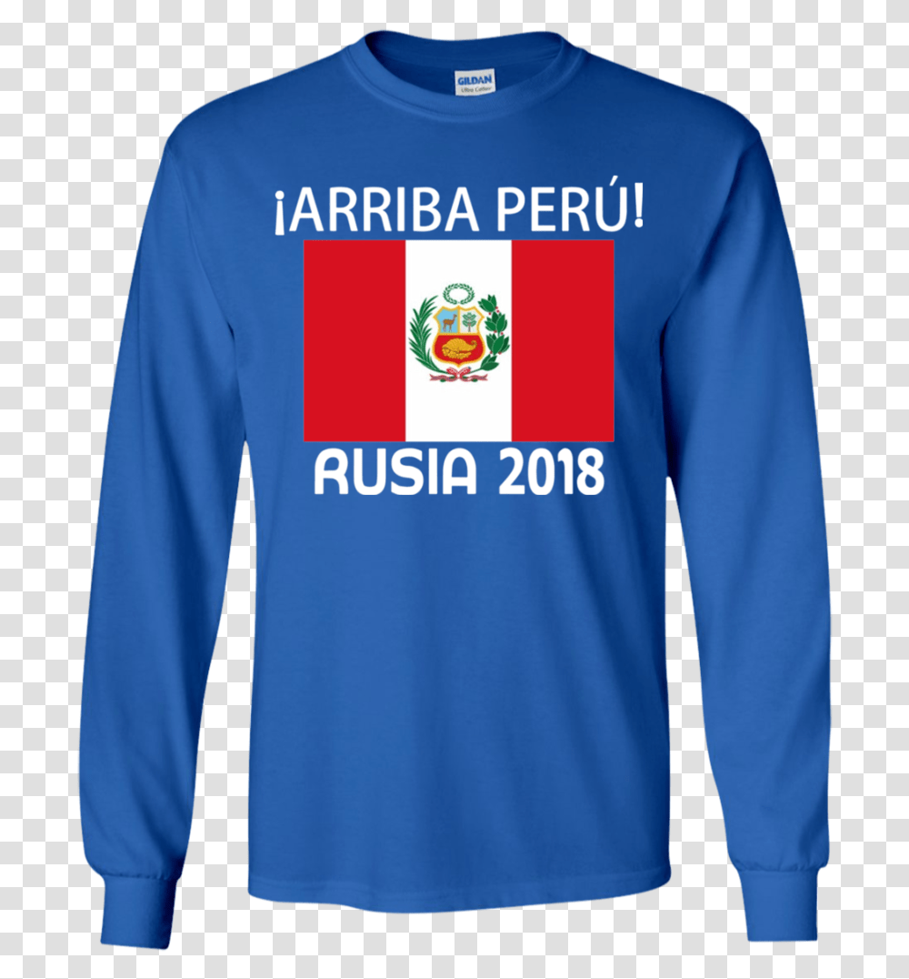 Peru Soccer Arriba Peru Russia 2018 Youth Pc90y Port T Shirt, Sleeve, Apparel, Long Sleeve Transparent Png