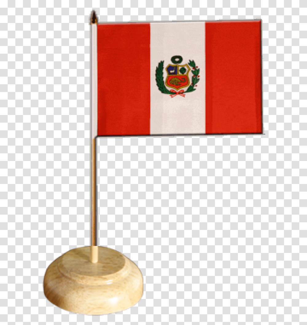 Peru Table Flag Peru Table Flag 10cm X 15cm Full Size Flagpole, Text, Lamp, Symbol Transparent Png