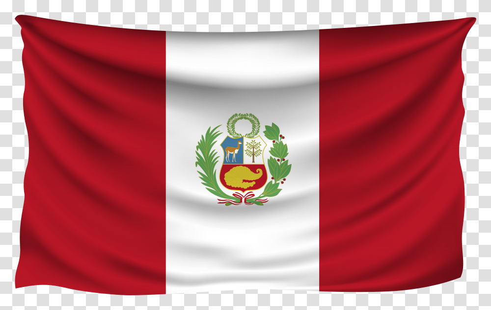 Peru Wrinkled Flag Bandera De Peru Wallpaper 4k, American Flag, Emblem Transparent Png