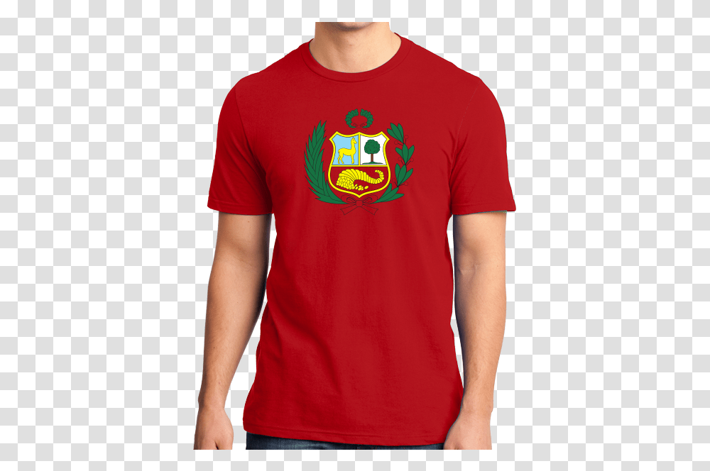 Peruvian Coat Of Arms Flag Peru Pride Love Cusco Heritage Tshirt Bhut Jolokia T Shirt, Clothing, Person, T-Shirt, Jersey Transparent Png