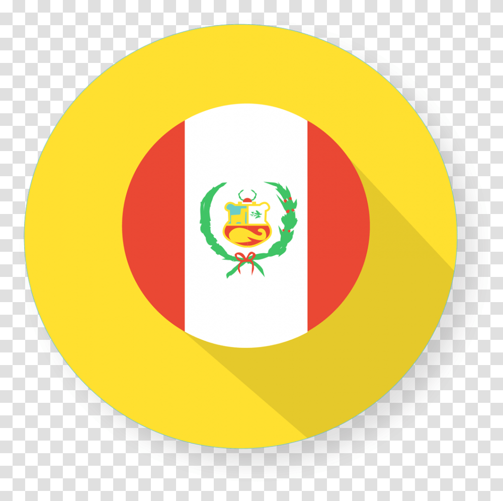 Peruvian Flag Circle, Logo, Trademark, Badge Transparent Png
