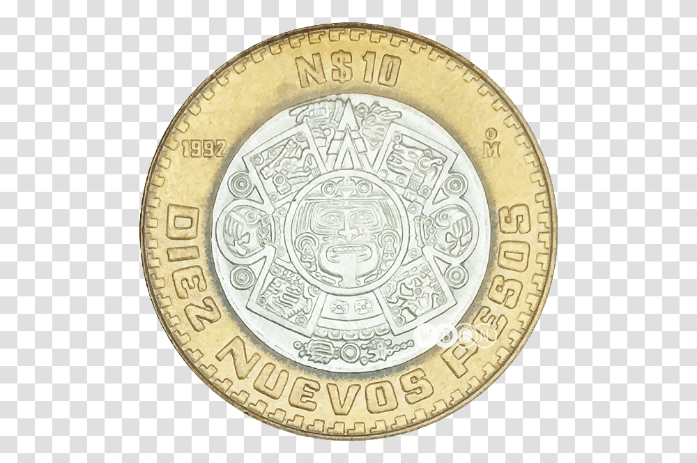 Pesos 10 Pesos, Money, Coin, Gold, Rug Transparent Png