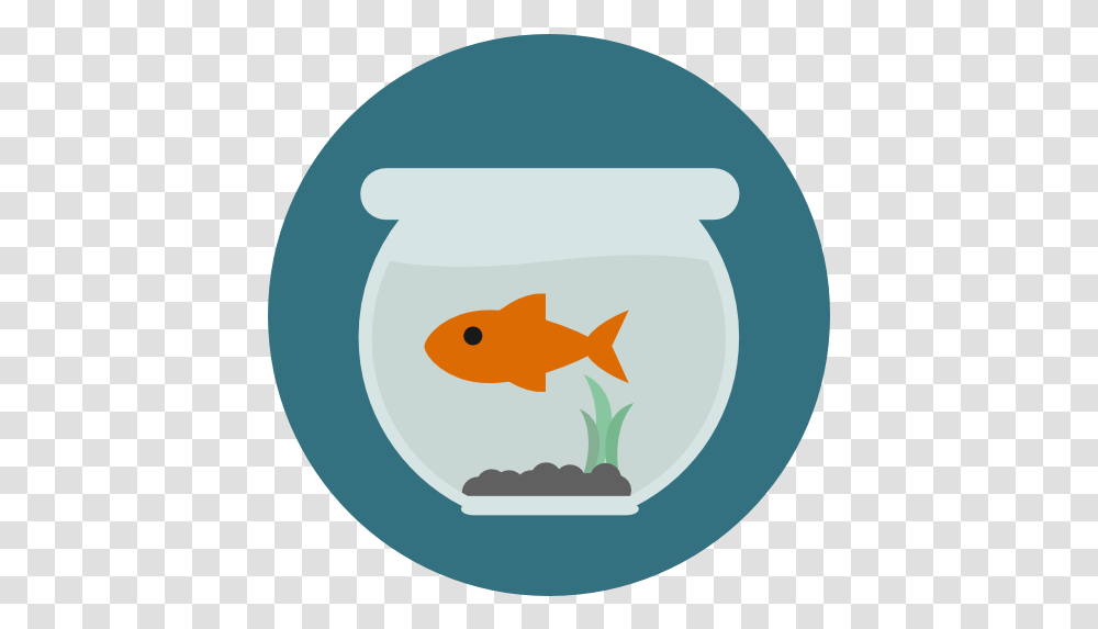 Pet Animals Sea Life Fish Bowl Icon Fish In Bowl Icon, Goldfish Transparent Png