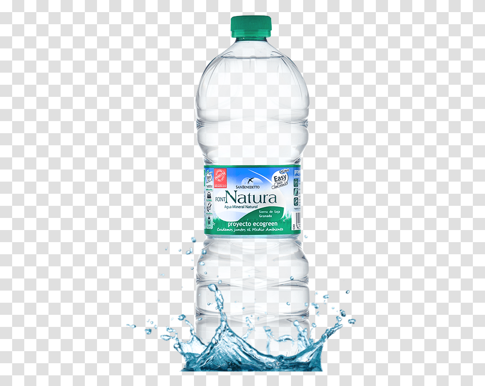 Pet Bottle Font Natura Animated Water Splash Background, Mineral Water, Beverage, Water Bottle, Drink Transparent Png