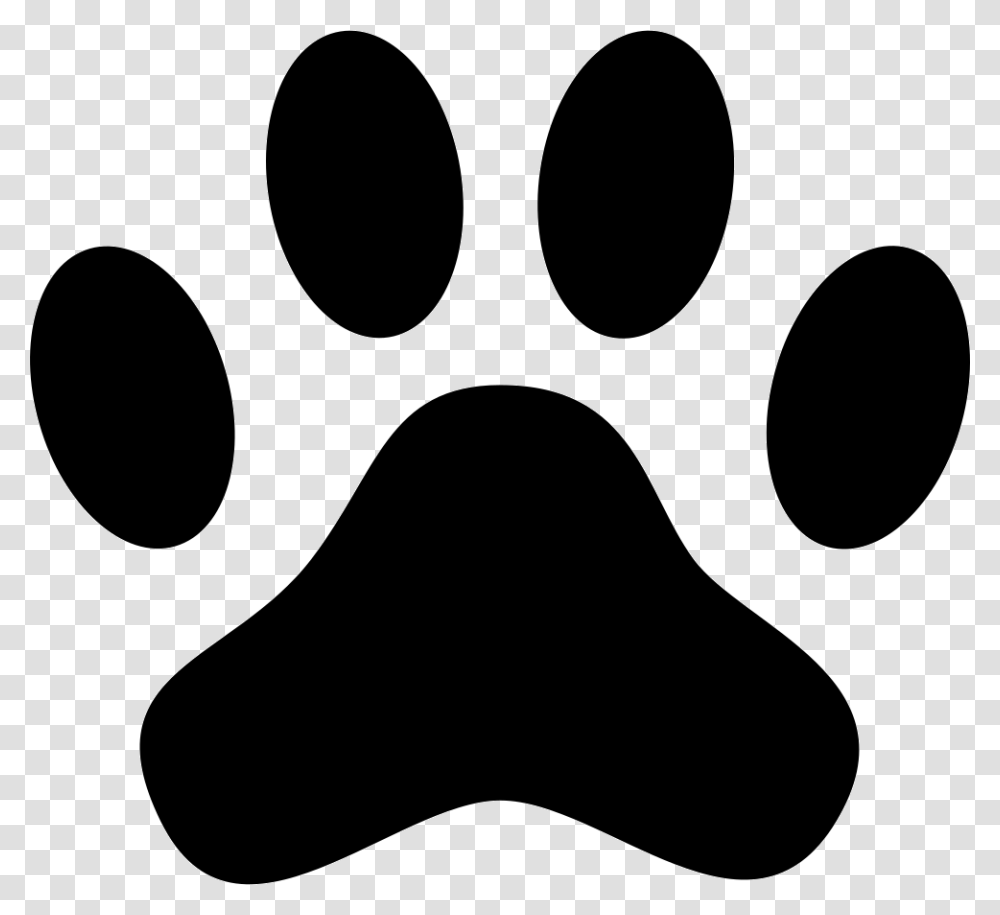Pet Footprint L Dog Paw Icon, Stencil Transparent Png