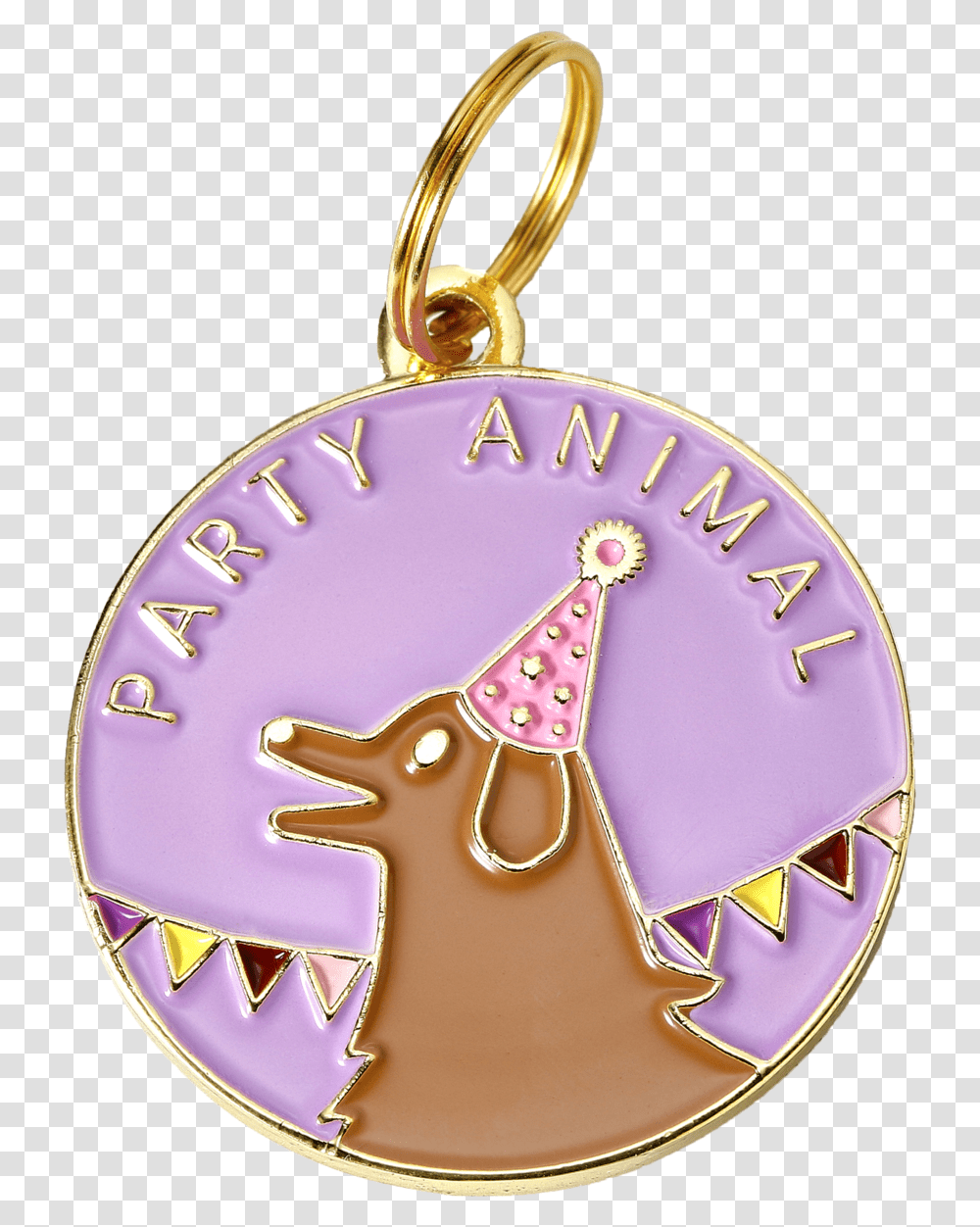 Pet Id Tag Made Of Gold Plated Brass And Purple Enamel Pet Tag, Pendant, Ornament Transparent Png