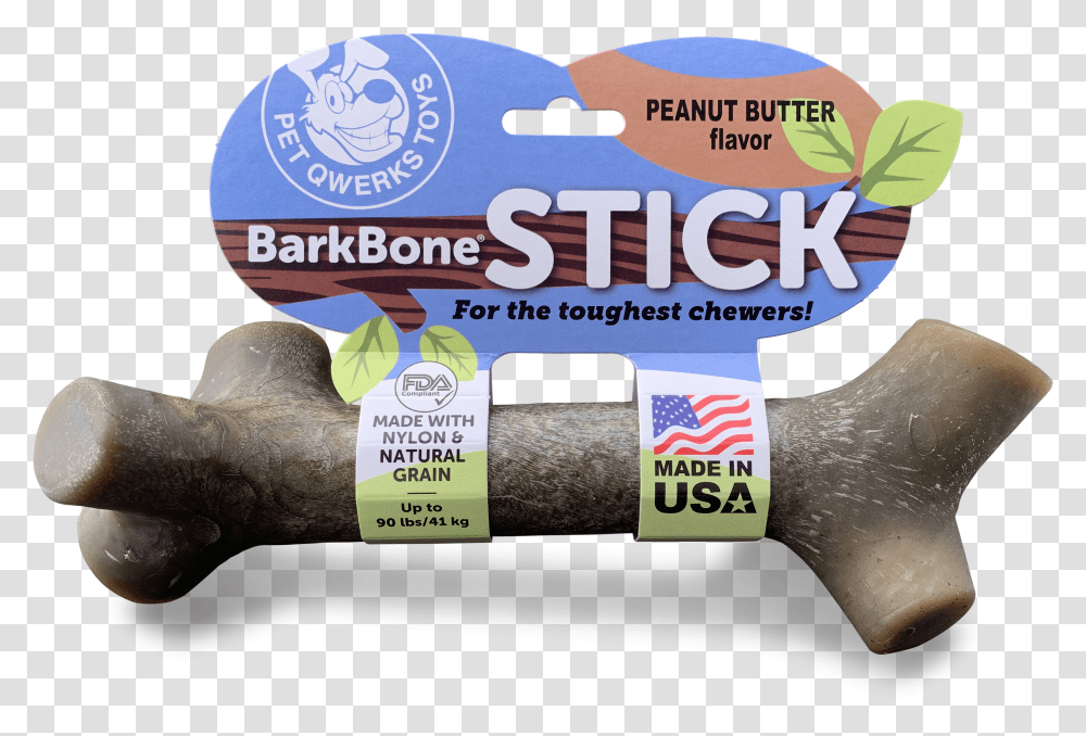 Pet Qwerks Barkbone Stick Peanut Butter Flavored Durable Pet Qwerks Barkbone Stick Peanut Butter Transparent Png