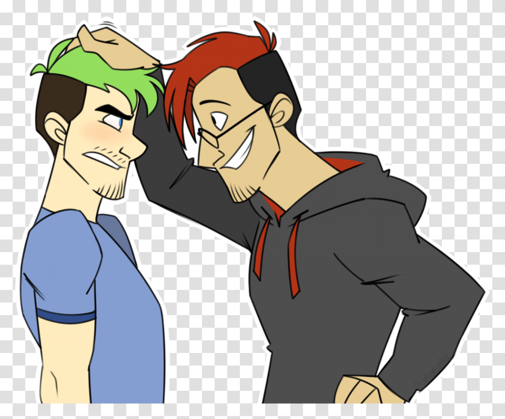 Pet The Jack By Markiplier X Jacksepticeye Fan Art, Person, Comics, Book Transparent Png