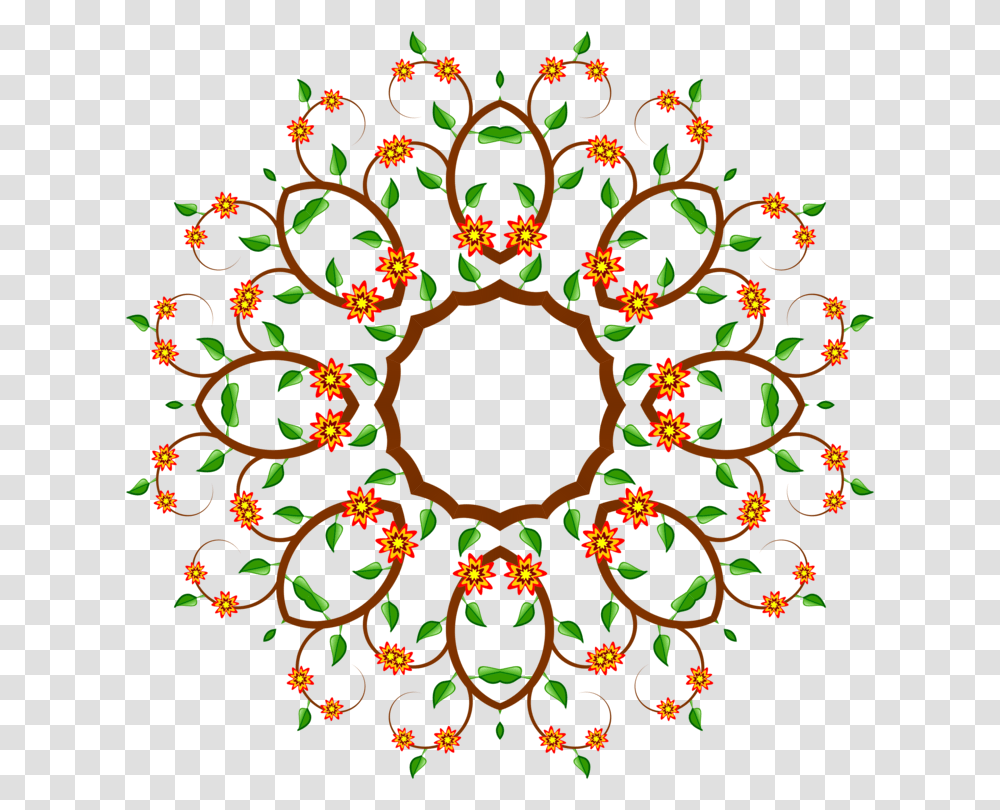 Petalfloraleaf Berbagai Motif Gambar Ornamen Dari Lingkaran, Pattern, Floral Design Transparent Png