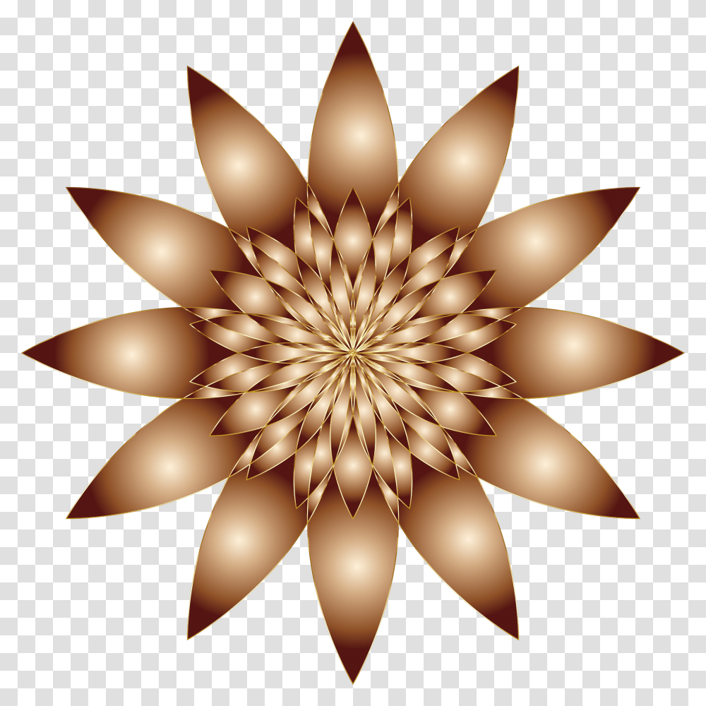 Petallineflower Brown Flower Clipart, Lamp, Pattern, Ornament, Fractal Transparent Png