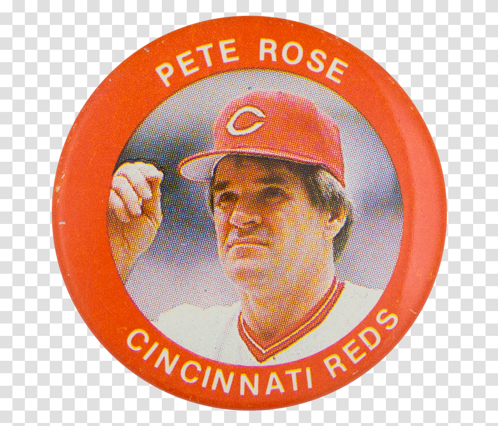 Pete Rose Cincinnati Reds Smk Putra Bangsa Salaman, Logo, Symbol, Trademark, Person Transparent Png
