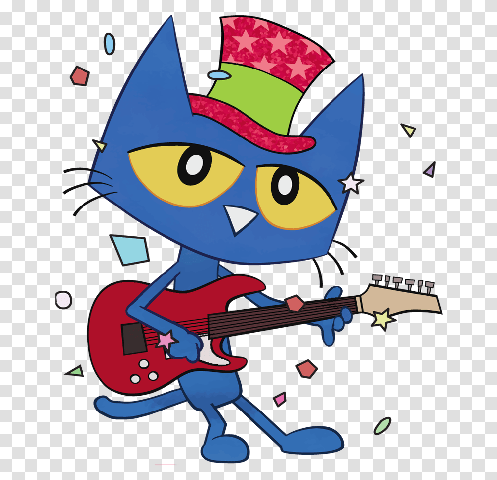 Pete The Cat Playing Guitar, Leisure Activities, Musical Instrument Transparent Png