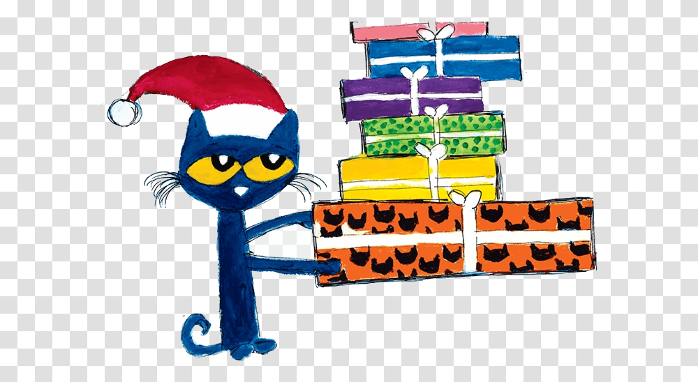 Pete The Cat Take Turns Clipart Christmas Hd Clipart Pete The Cat, Toy, Gift Transparent Png