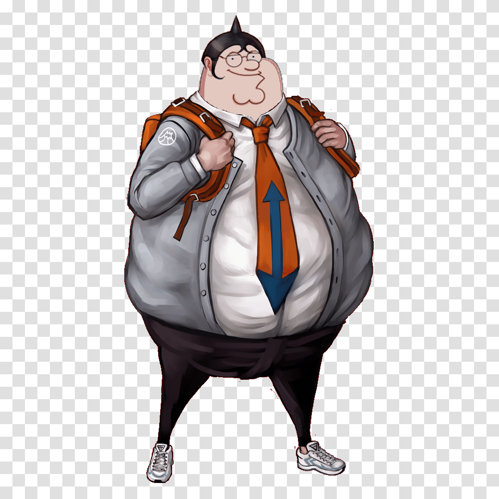 Peter Griffin Danganronpa, Tie, Person, Costume Transparent Png