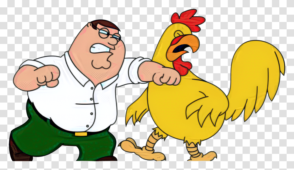 Peter Griffin Vs Chicken, Poultry, Fowl, Bird, Animal Transparent Png