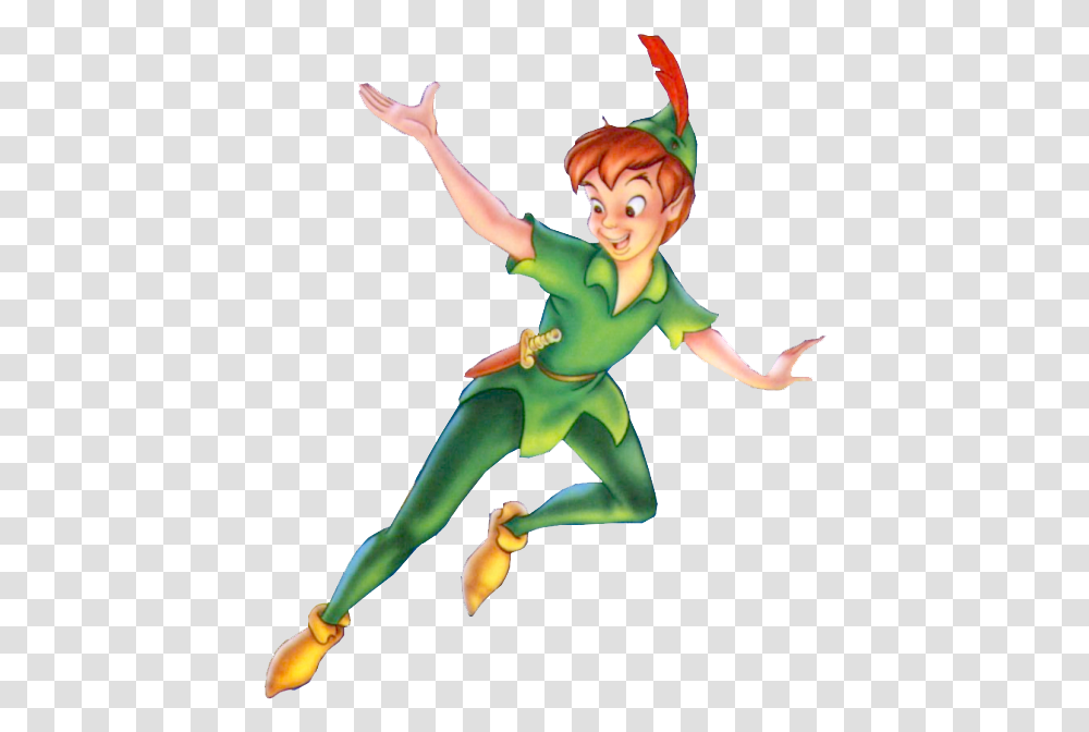 Peter Pan And Tinkerbell Flying, Elf, Person, Human, Dance Transparent Png